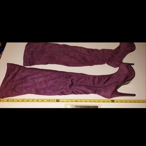 Sexy Purple Thy High Stiletto Boots